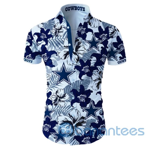 Dallas Cowboys Tropical Flowers Short Sleeves Hawaiian Shirt Product Photo