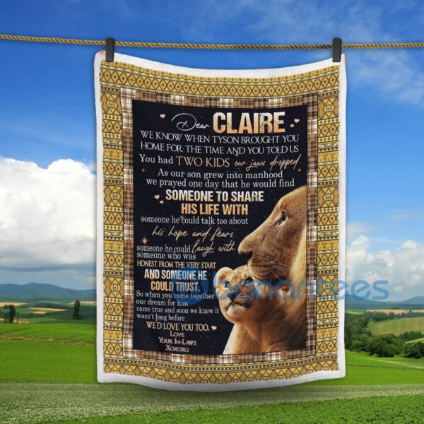Dear Claire Lion Dear Claire You Had Two Kids Lion Sherpa Blanket Product Photo