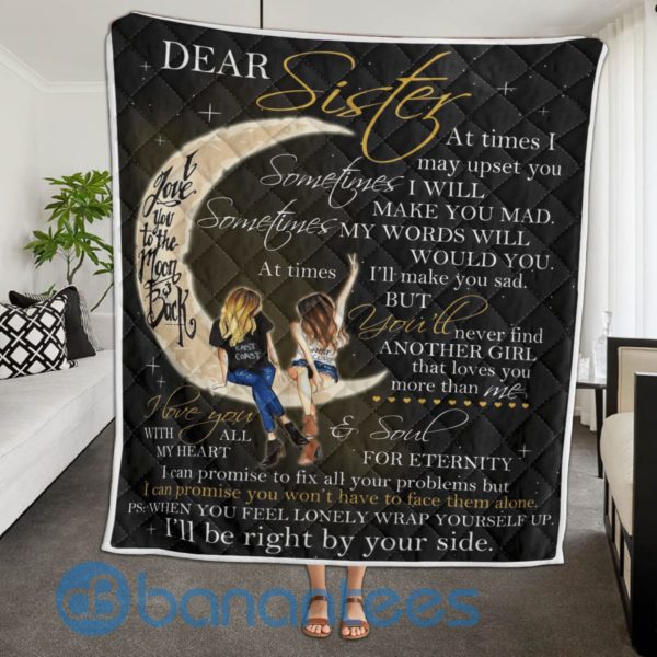Dear Sister I Love You Quilt Blanket Quilt Product Photo