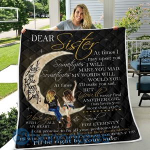 Dear Sister I Love You Quilt Blanket Quilt Product Photo