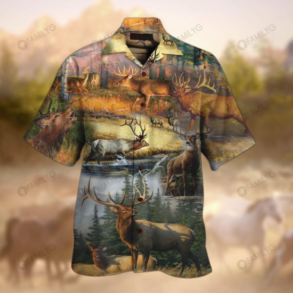 Deer Hunting Shirts Deer In The Wood Hunting Hawaiian Shirt Summer Hawaiian Product Photo