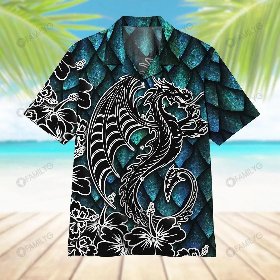 Dragon Shirt Dragon Tattoo Design Aloha Hawaiian Shirt Summer Hawaiian