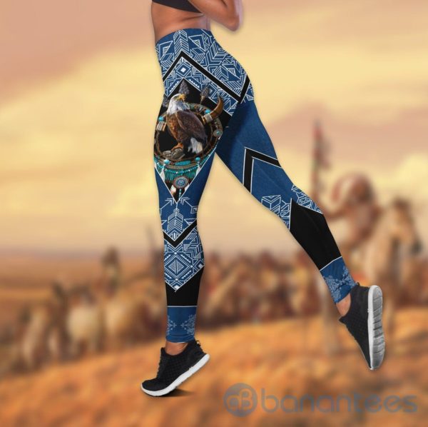 Eagle Native American Navy Tank Top Legging Set Outfit Product Photo