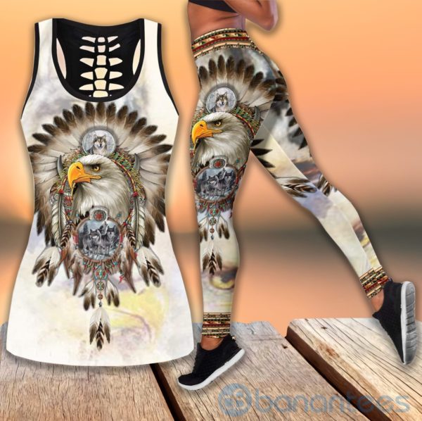 Eagle Native American Tank Top Legging Set Outfit Product Photo