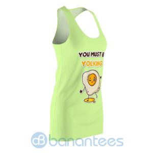 Egg Cartoon You Must Be Yolking Racerback Dress For Women Product Photo
