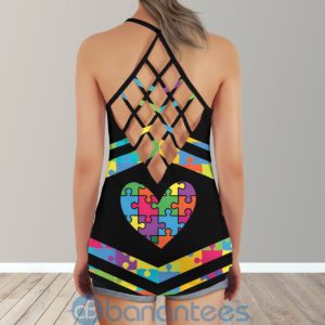 Embrace Difference Love Autism Awareness Criss Cross Tank Top Product Photo