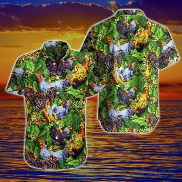 Farm Chicken Pattern Hawaiian Shirt Product Photo