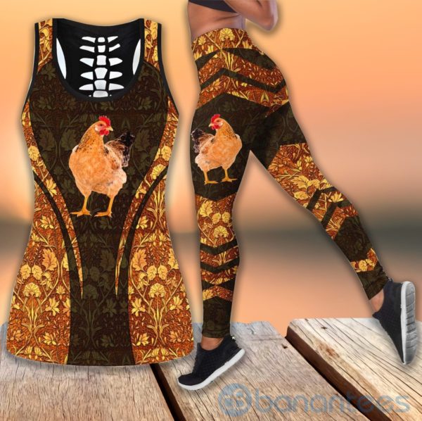Farm Chicken Tank Top Legging Set Outfit Product Photo