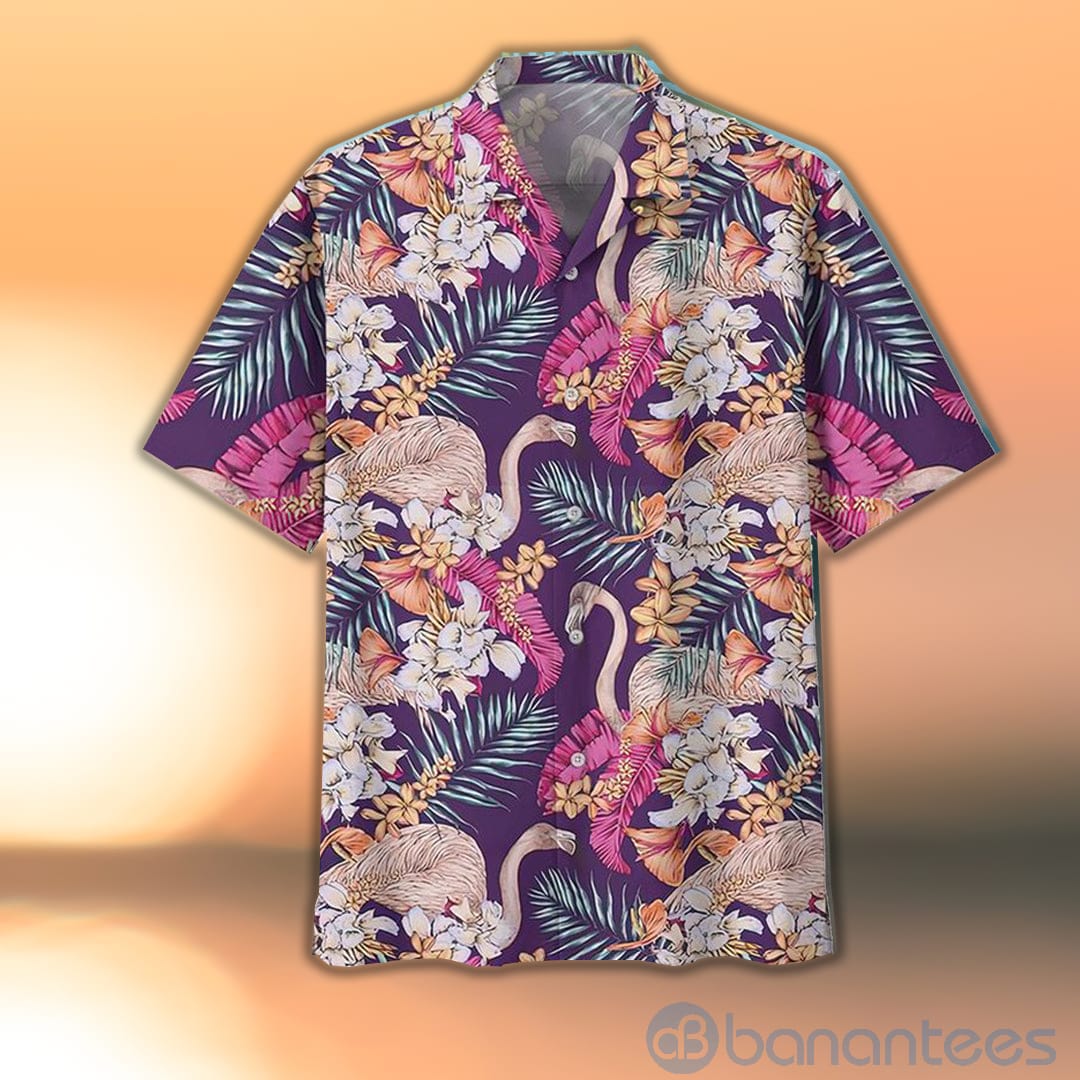Flamingo Flower Hawaiian Shirt Product photo 1