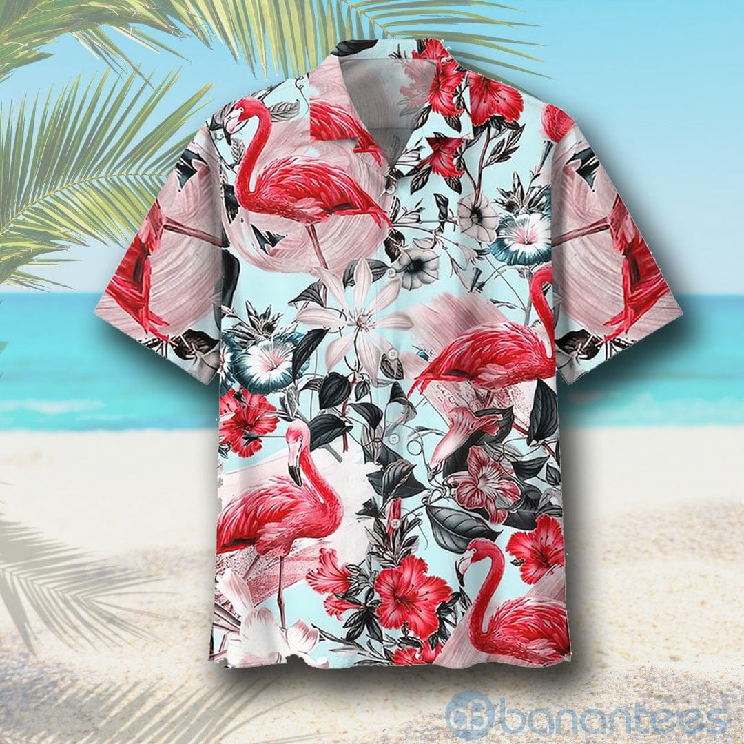 Flamingo Happy Summer Hawaiian Shirt Product photo 1