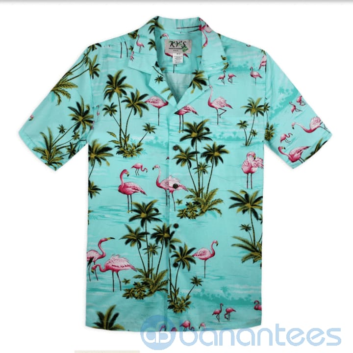 Flamingo Vintage Tropical Hawaiian Shirt Product photo 1