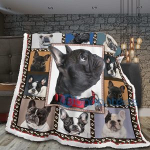 French Bulldog All Over Print Sherpa Blanket Product Photo