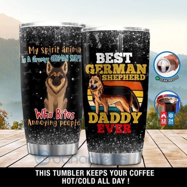Gift For Dad Best German Shepherd Daddy Tumbler Product Photo