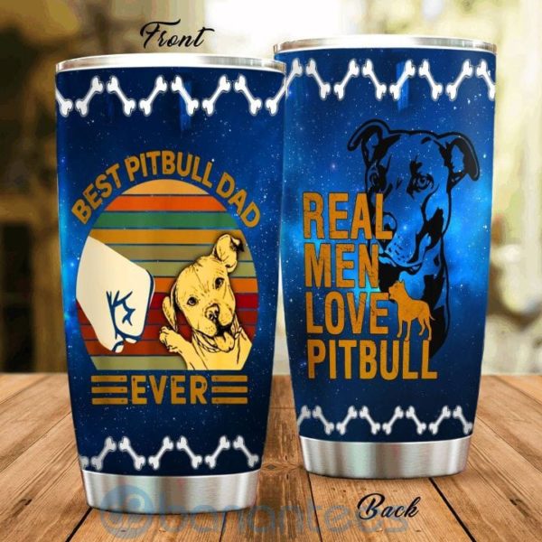 Gift For Dad Best Pitbull Dad Ever Tumbler Product Photo