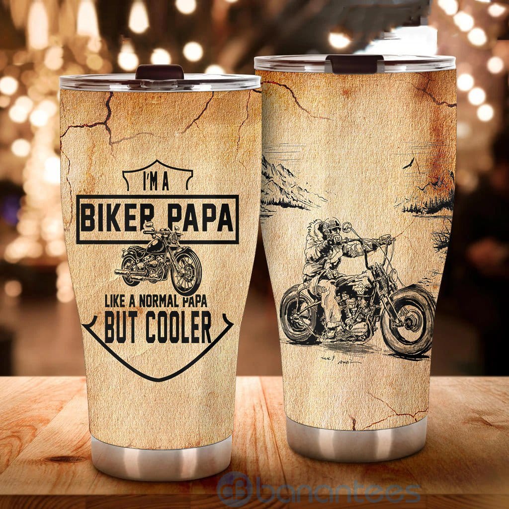 Gift For Dad Biker Papa Tumbler
