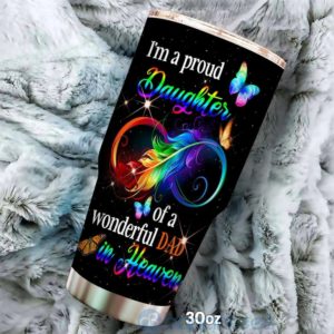 Gift For Dad Butterfly Prod Daughter Of Heaven Dad Tumbler Product Photo