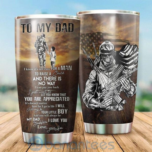 Gift For Dad To My Veteran Dad Tumbler Product Photo