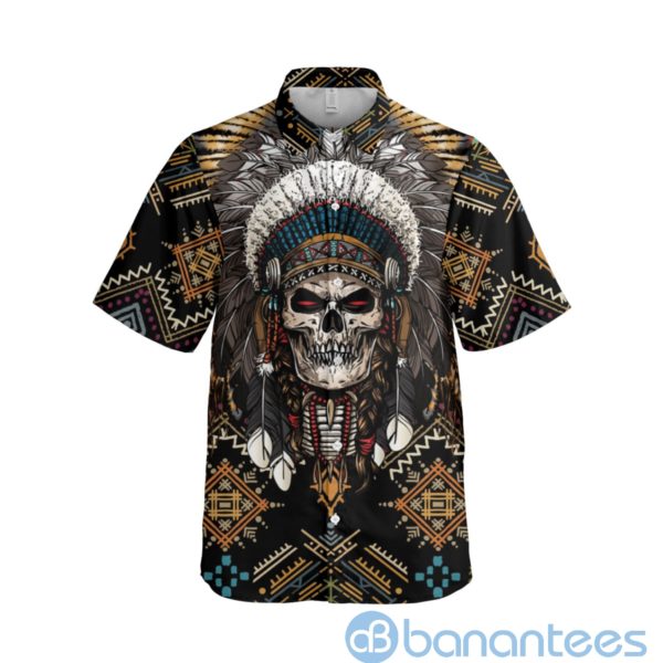 Godoprint Native American Indian Chief Skull Hawaiian Shirt Product Photo