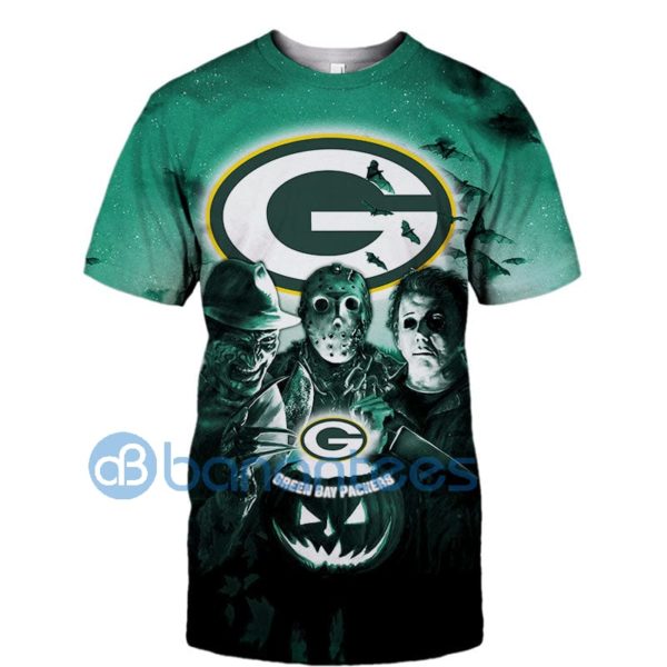 Green Bay Packers Halloween Horror Night Full Printed 3D T Shirt Product Photo