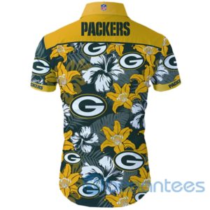 Green Bay Packers Tropical Flowers Short Sleeves Hawaiian Shirt Product Photo