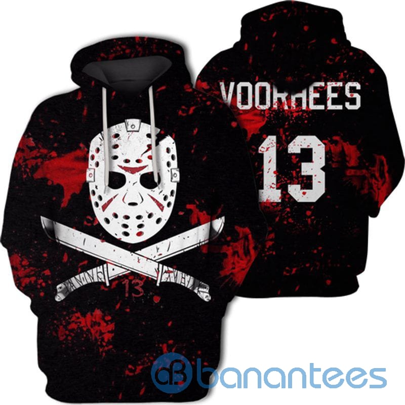 Halloween Jason Voorhees Friday The 13Th All Over Printed 3D Hoodie