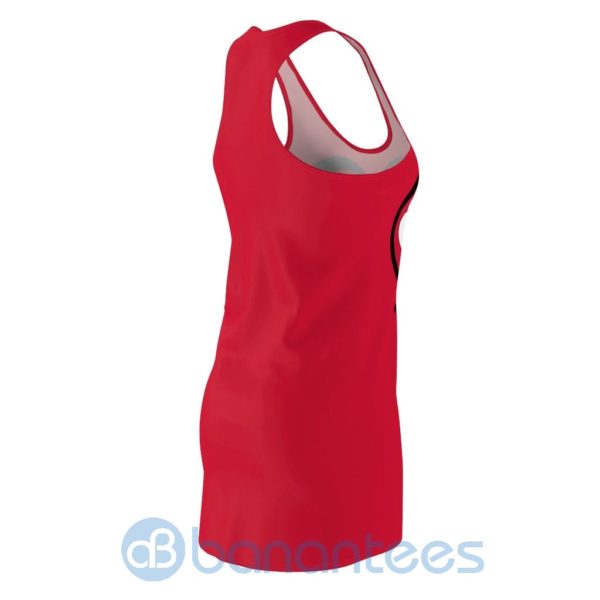 Heart Jesus Jeep And Dog's Footprint Red Racerback Dress For Women Product Photo