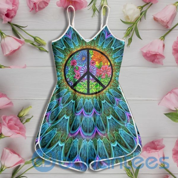 Hippie Peace Flower Rompers For Women Product Photo