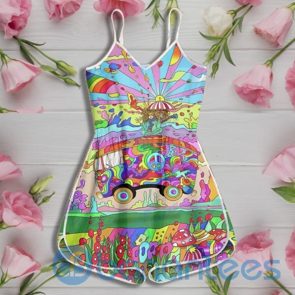 Hippie Psychedelic Color Pattern Rompers For Women Product Photo