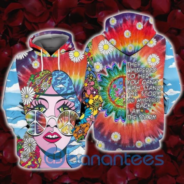 Hippie They Whispered To Her You Cannot Withstand The Storm All Over Print Hoodie Product Photo