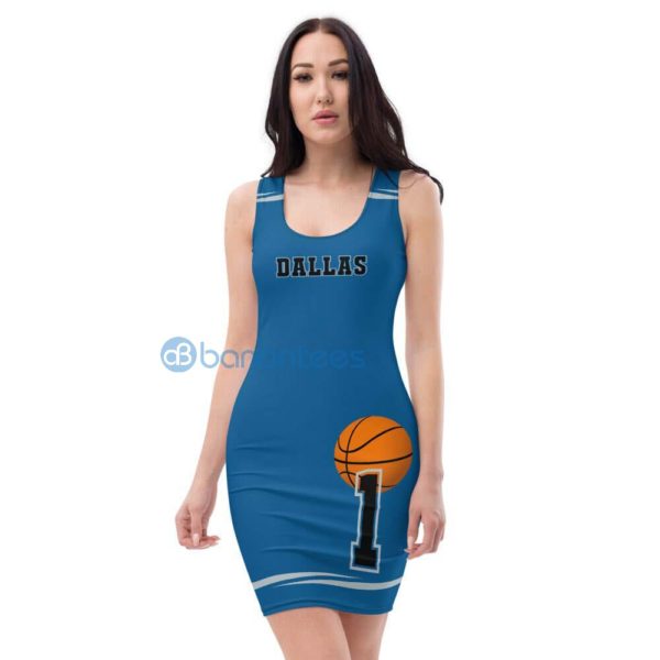 Home Team Dallas Number 1 Fashion Royal Racerback Dress For Women Product Photo