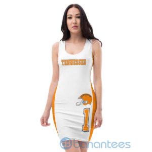 Hometeam Tennessee 1 Baseball White Orange Racerback Dress For Women Product Photo