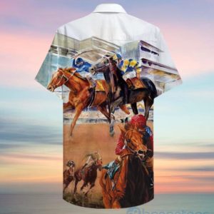 Horse Racing Hawaiian Shirt Product Photo
