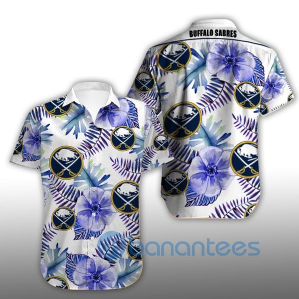 Hot Buffalo Sabres Big Floral Short Sleeves Hawaiian Shirt Product Photo