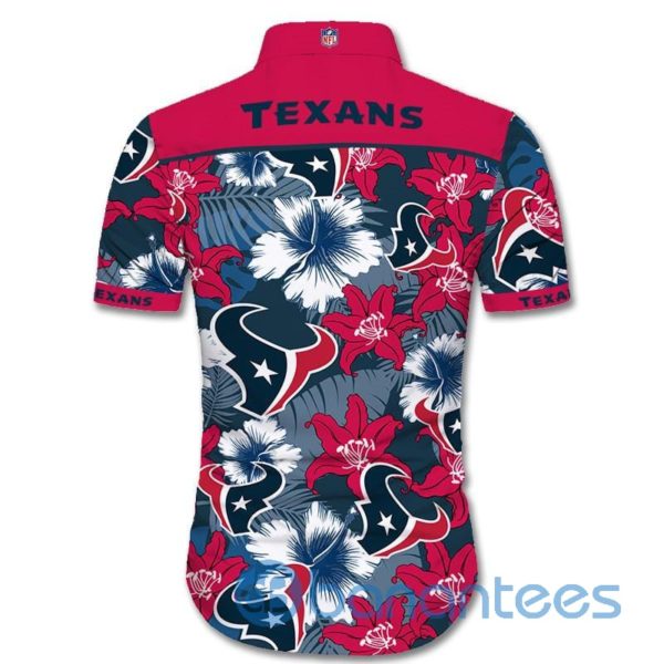 Houston Texans Tropical Flower Short Sleeves Hawaiian Shirt Product Photo