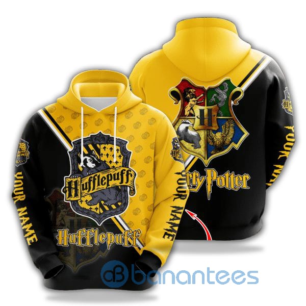 Hufflepuff Hogwarts School Harry Potter Design Gift For Fan Custom 3d All Over Printed Hoodie