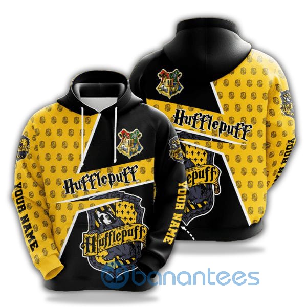 Hufflepuff Hogwarts School Signature Design Gift For Fan Custom 3d All Over Printed Hoodie