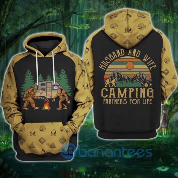 Husband And Wife Camping All Over Print 3D Hoodie Product Photo