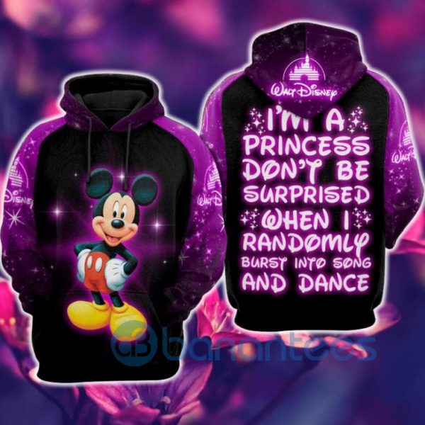 I Am A Disney Princess Mickey Over Print 3d 2 Over Print All Over Print 3D Hoodie Product Photo