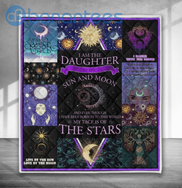 I Am The Daughter Of The Sun And Moon Witch Girl Quilt Blanket Quilt Product Photo