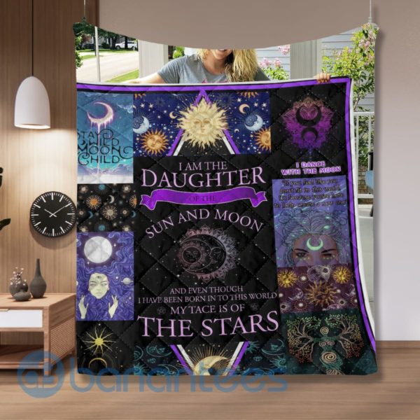 I Am The Daughter Of The Sun And Moon Witch Girl Quilt Blanket Quilt Product Photo