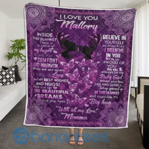I Love You Mallory Butterfly Quilt Blanket Quilt Product Photo