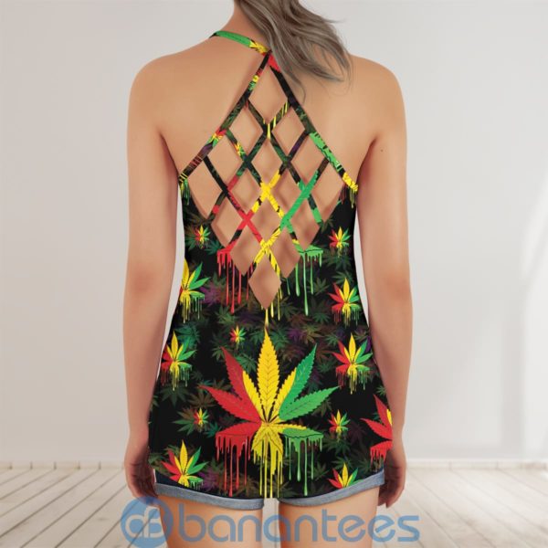 In A World Full Of Roses Be A Weed Colorful Criss Cross Tank Top Product Photo
