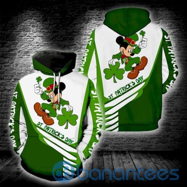 Irish Saint Patricks Day Mickey Color Full 3D Hoodie Product Photo