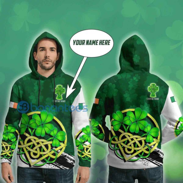 Irish St Patrick Day Custom Name 3D Hoodie All Over Print Product Photo