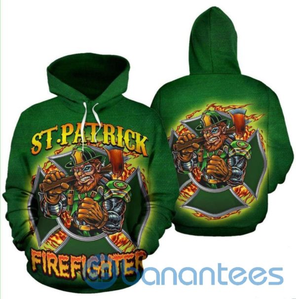 Irish St Patrick Firefighter All Over Printed 3D Hoodie Product Photo