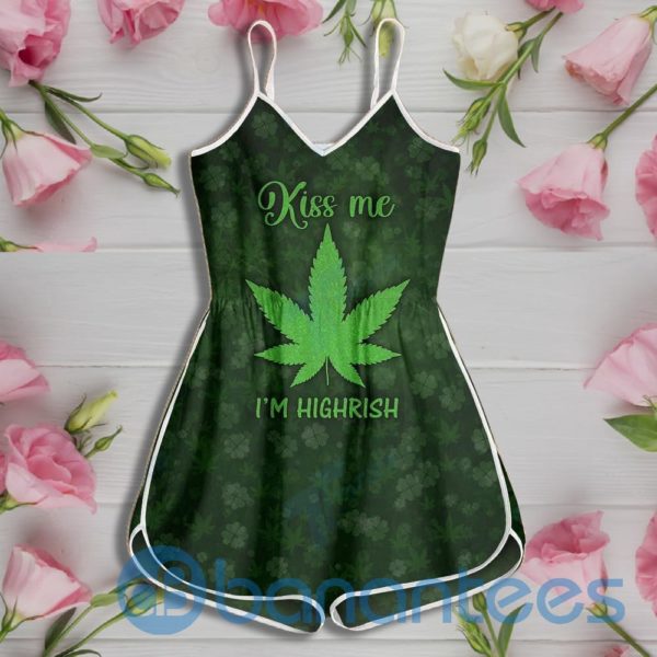 Irish Weed Kiss Me I'm Highrish Patrick Day Rompers For Women Product Photo