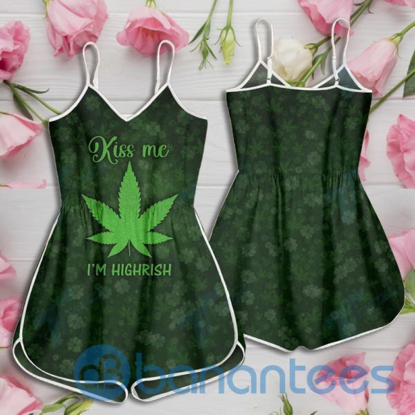 Irish Weed Kiss Me I'm Highrish Patrick Day Rompers For Women Product Photo