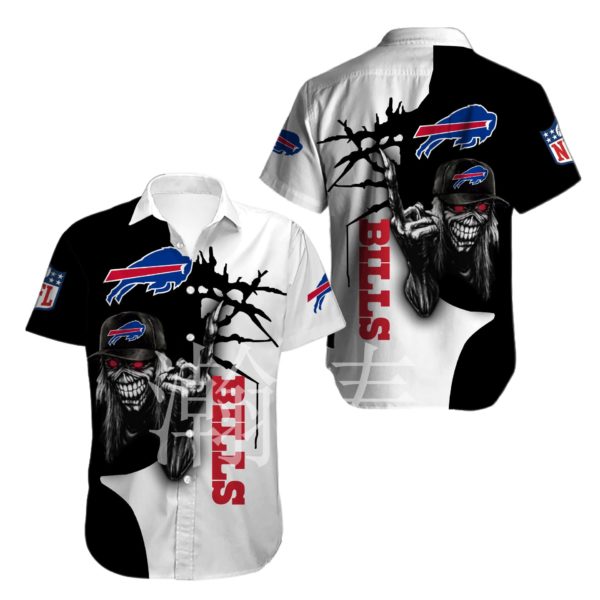 Iron Maiden Buffalo Bills Short Sleeves Hawaiian Shirt Product Photo