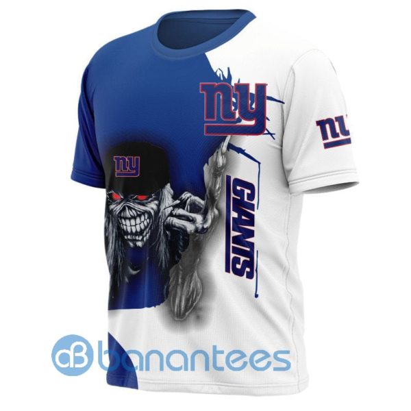 Iron Maiden New York Giants Short Sleeves Full Printed 3D T Shirt Product Photo