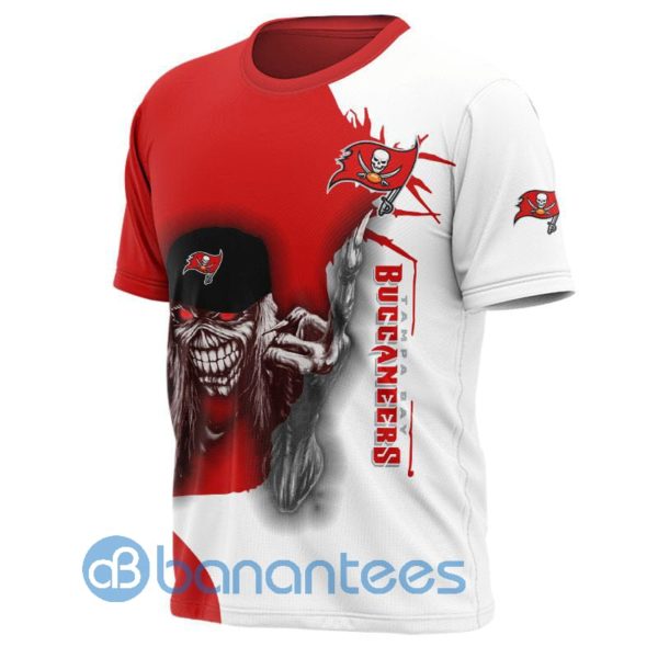 Iron Maiden Tampa Bay Buccaneers Short Sleeves Full Printed 3D T Shirt Product Photo